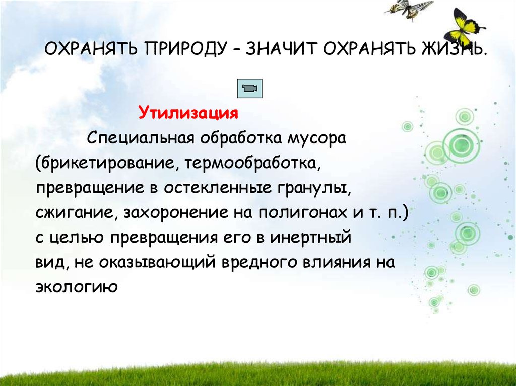 Презентация по теме охранять природу значит охранять жизнь