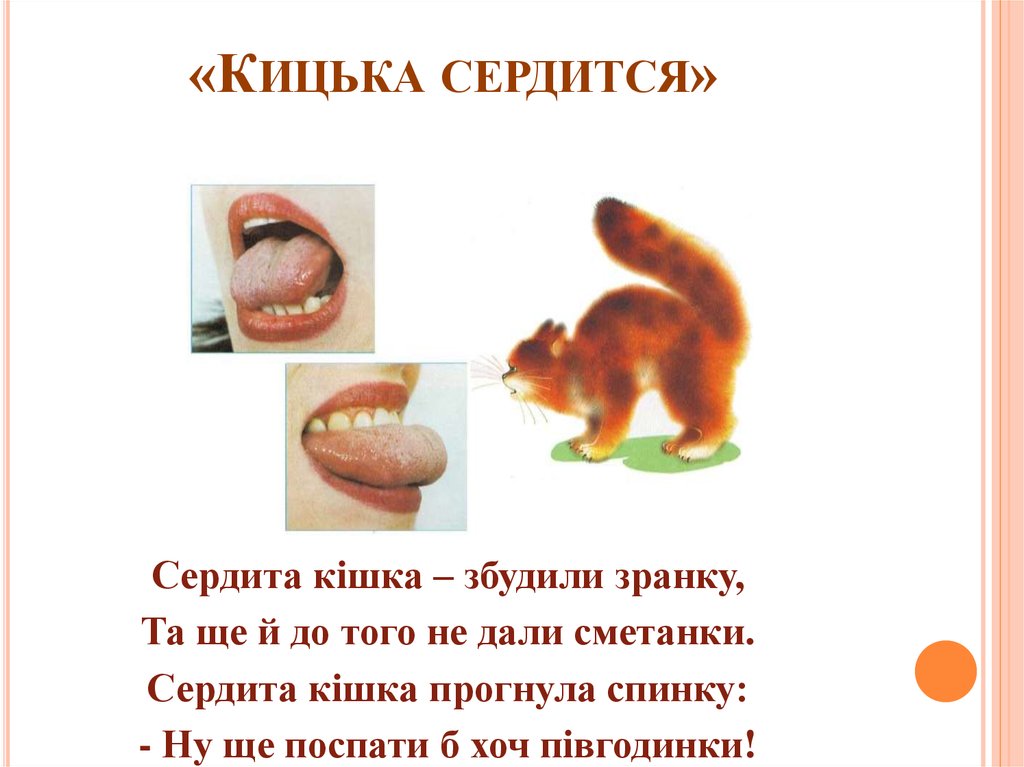 «Кицька сердится»