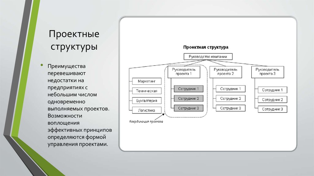 Проектная структура управления схема