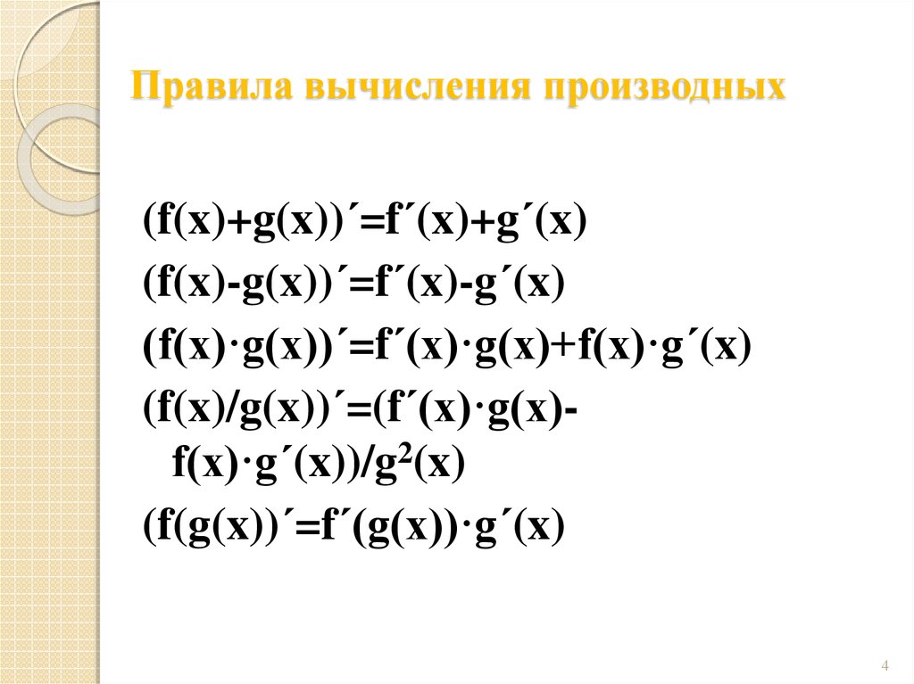 Вычислить производную f x. Формула f x g x. (F(X)+G(X))′=F′(X)+G′(X). F X G X производная. F X G X = F( X.