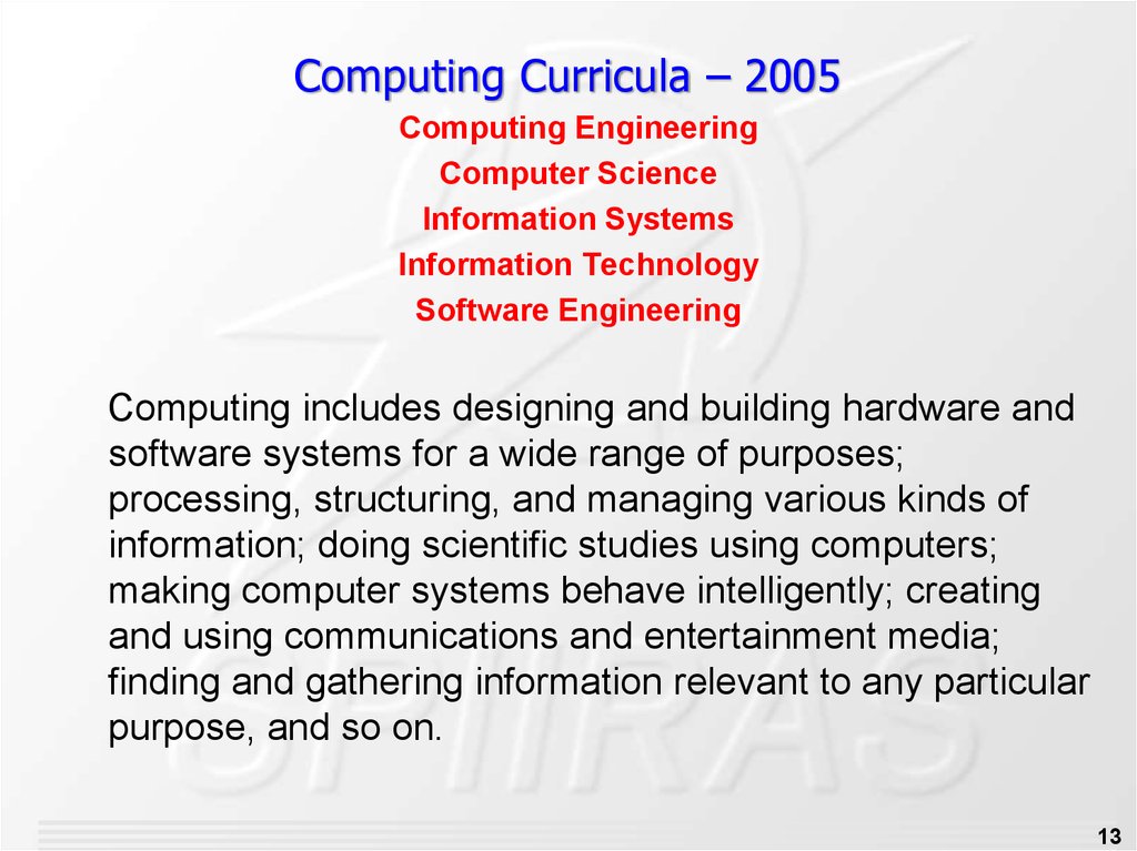 Computing Curricula – 2005