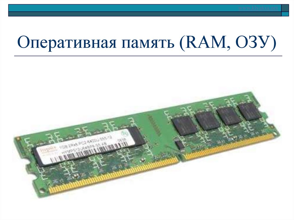 Оперативная память (RAM, ОЗУ)