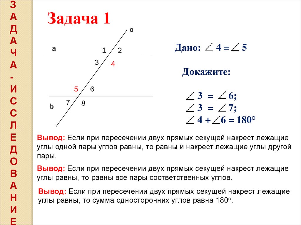 Признак параллельности 2 прямых по односторонним углам. Односторонние углы при параллельных прямых. Названия углов при параллельных. Параллельность прямых по уравнениям.