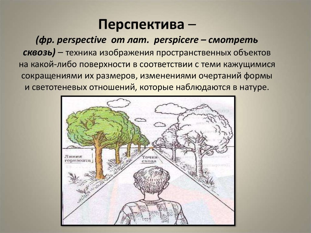 Техника изображения пространственных объектов на какой либо поверхности в соответствии с теми