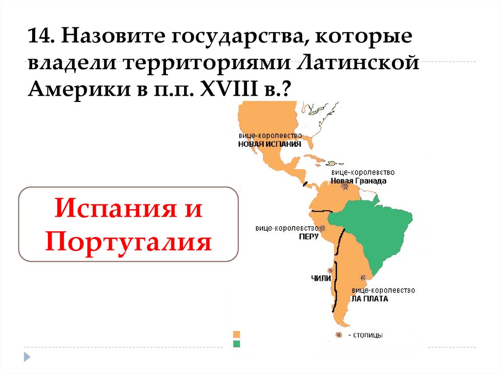 Назвать страны латинской америки