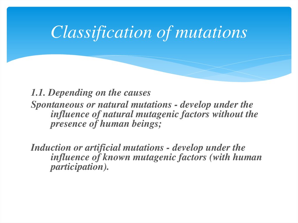 Influence natural. Mutagenic Factors. Variability.