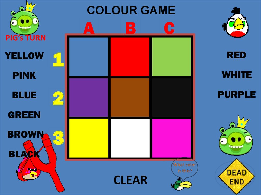 Colour game - online presentation