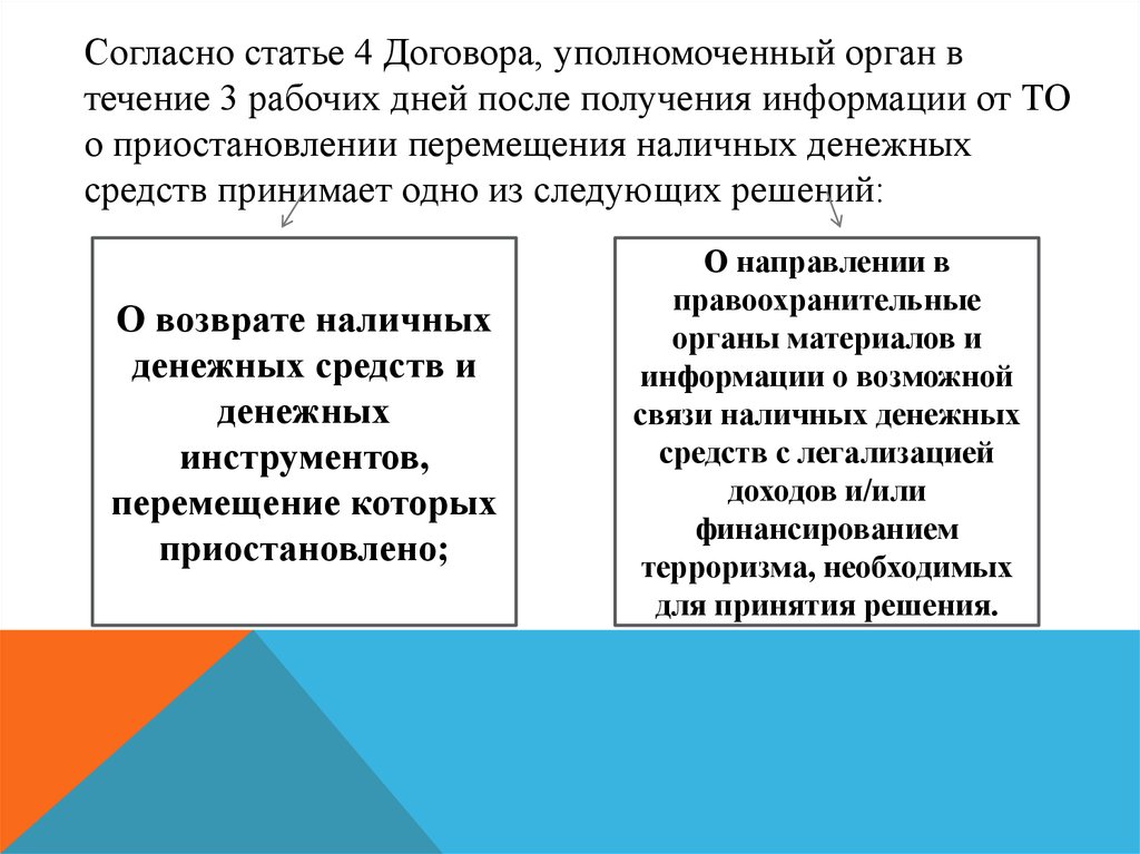 Статье 4 контракта. Порядок перемещения наличных денежных средств и денежных. Управомоченный в договоре. Договор уполномоченного лица. Соглашение с уполномоченной организацией.