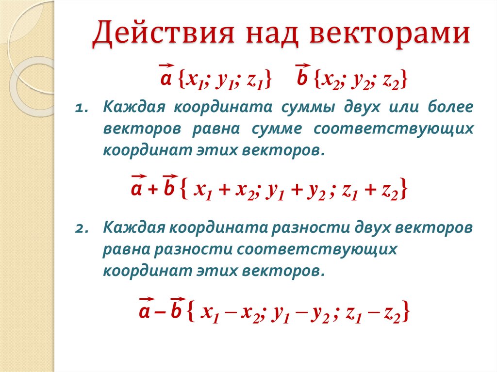 Презентация координаты вектора в пространстве 11 класс