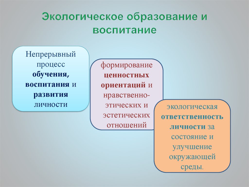 Почему экологическое образование