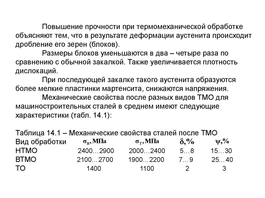 Термомеханическая обработка презентация