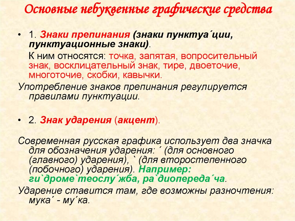 Знаки в русском языке. Небуквенные графические средства. Небуквенные средства русской графики. Небуквенные графические средства в русском языке. Буквенные графические средства основные.