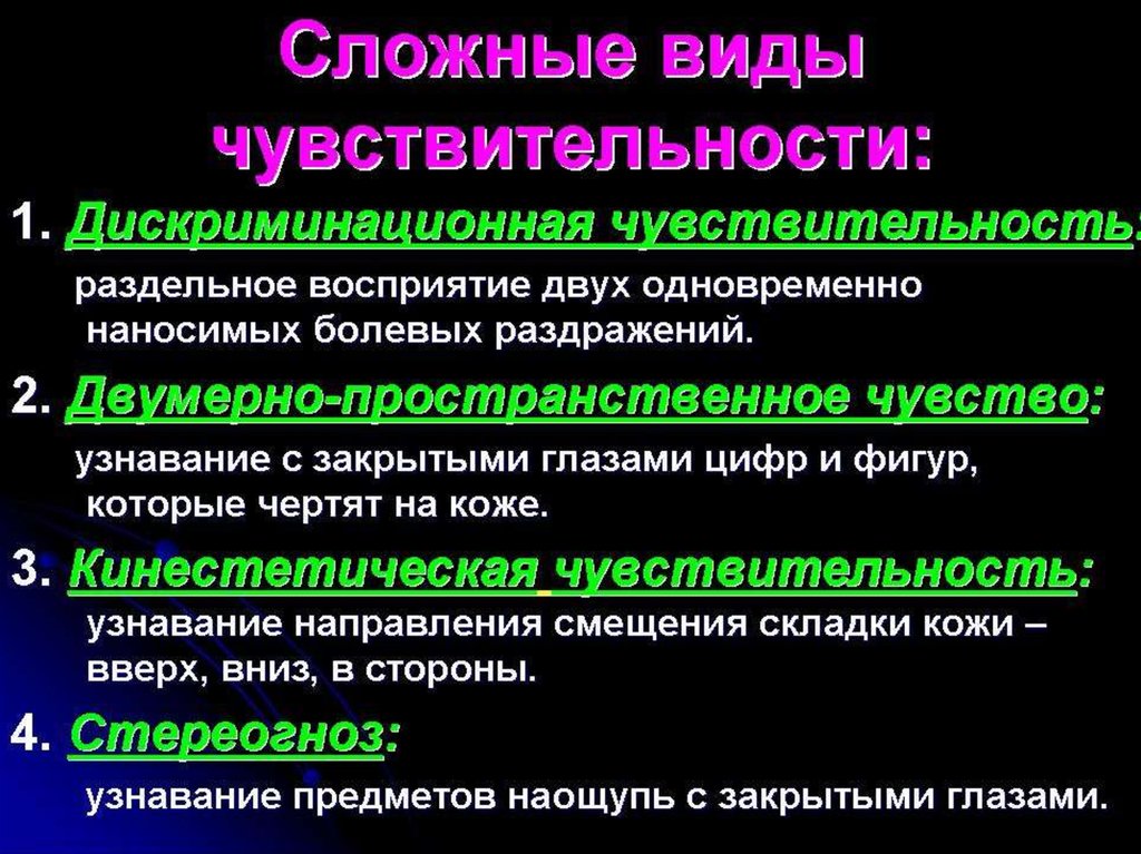 Чувствительность неврология презентация