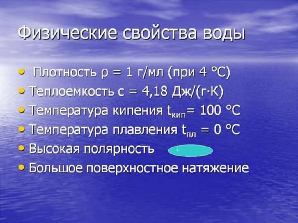 Химические свойства воды презентация