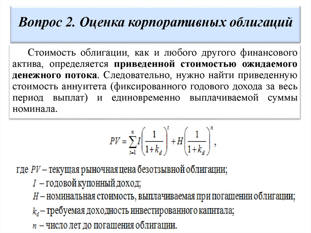 Погашение корпоративной облигации