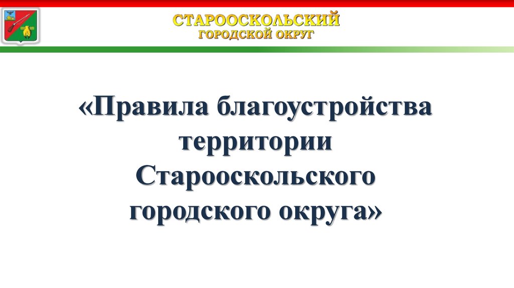 Городской округ презентация