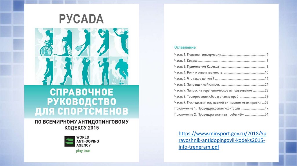 Лекция по теме Использование стимулирующих средств и антидопинговый контроль в современном спорте