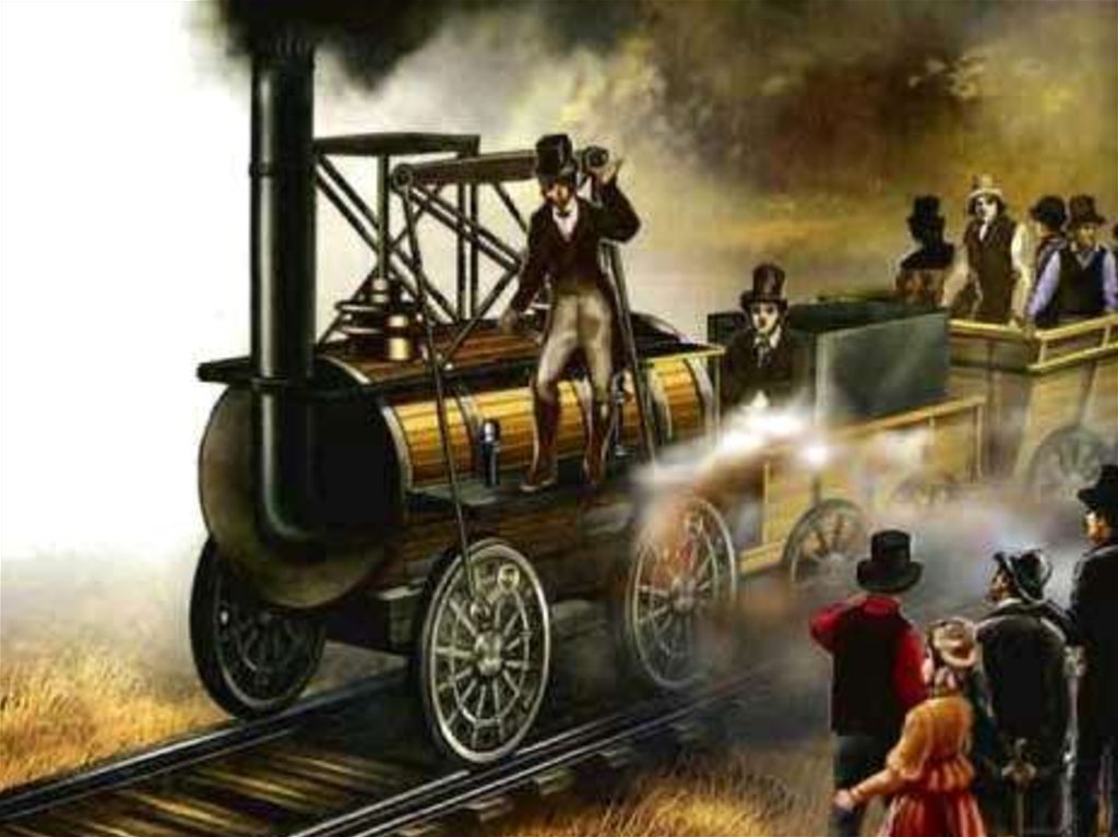 Появление железной дороги. Первая железная дорога 1830 Джордж Стефенсон. Джордж Стефенсон железная дорога. Открытие Стоктон-Дарлингтонской железной дороги. Железная дорога Стоктон - Дарлингтон.