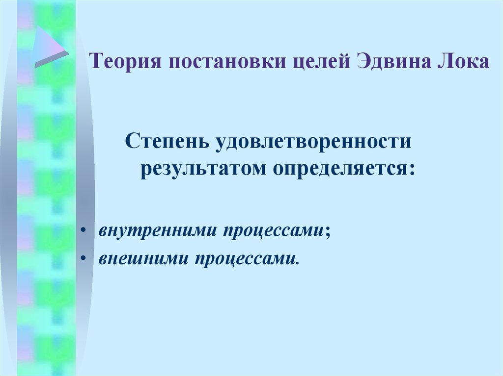 Внутреннее определяет внешнее. Теория постановки целей Эдвина. Теория Эдвина Локка. Авто теории постановки цели. Теория Эдвина Локка суть.