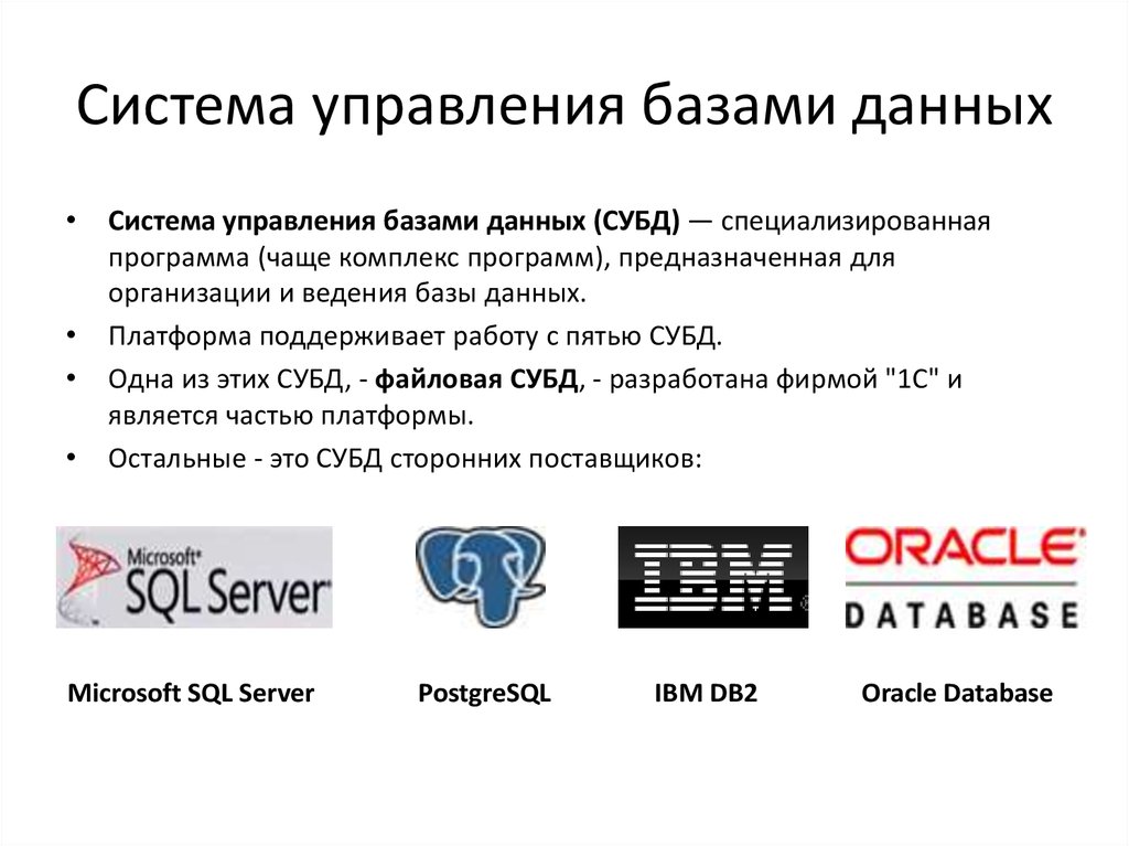 Система управления базами данных это информационная структура хранящаяся во внешней памяти