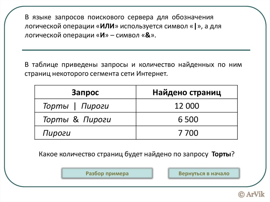 Логический запрос