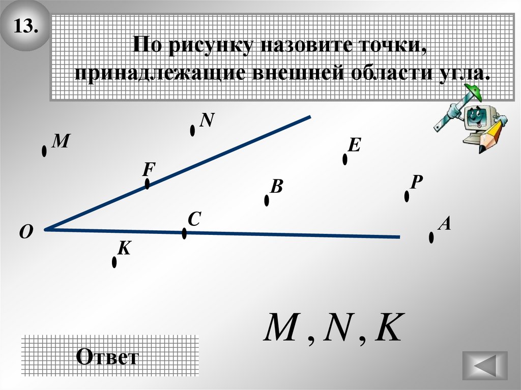 Какая точка называется углом