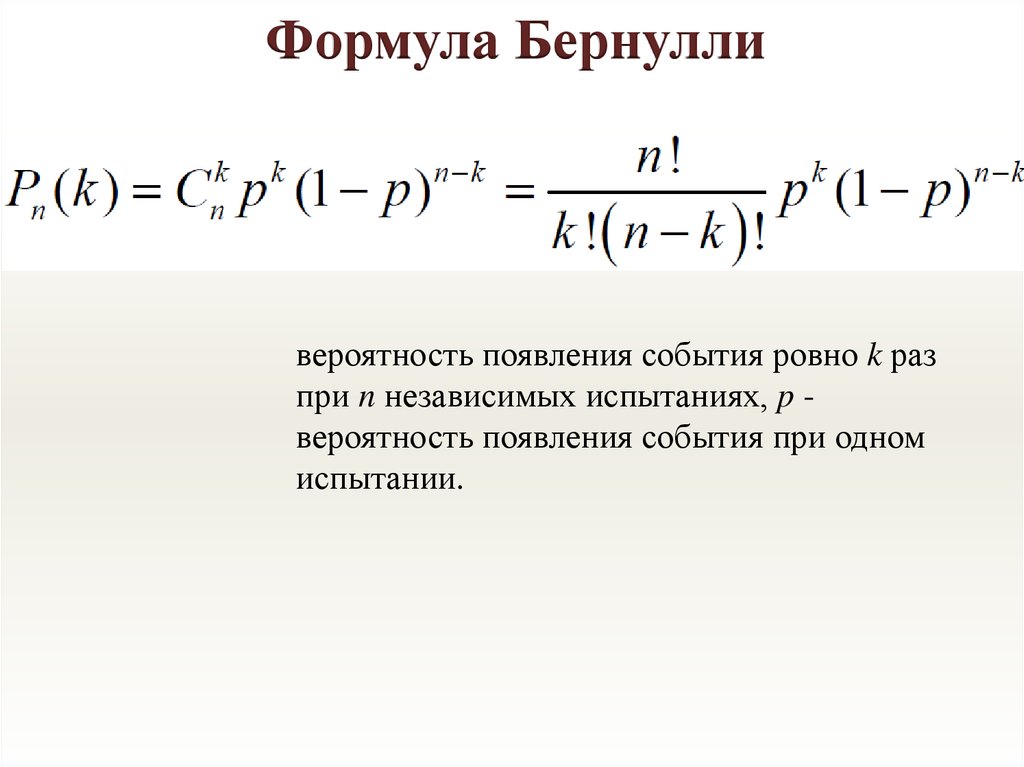 Вероятность повторения события