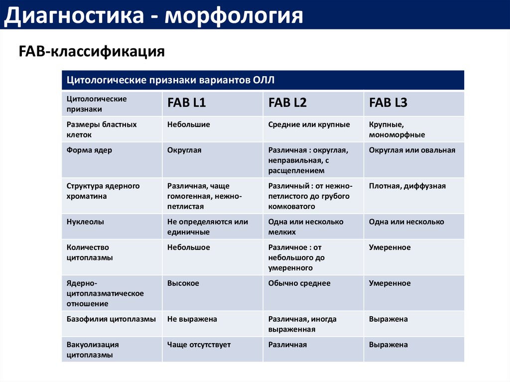 Острый лимфобластный лейкоз мкб