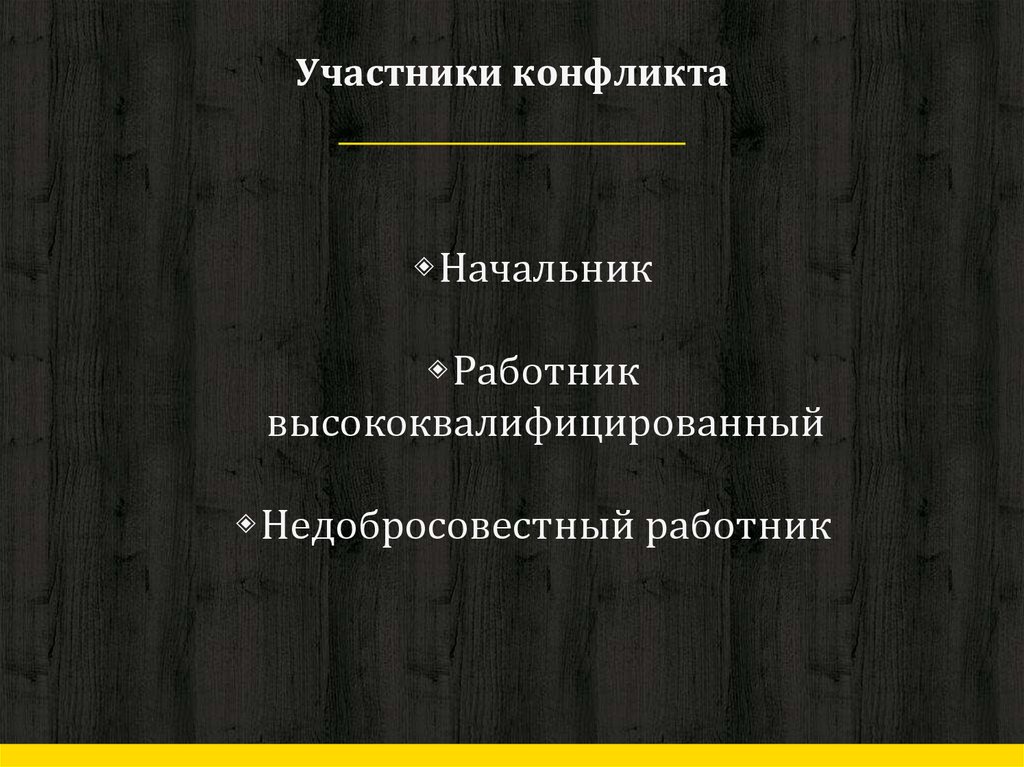 Участники конфликта