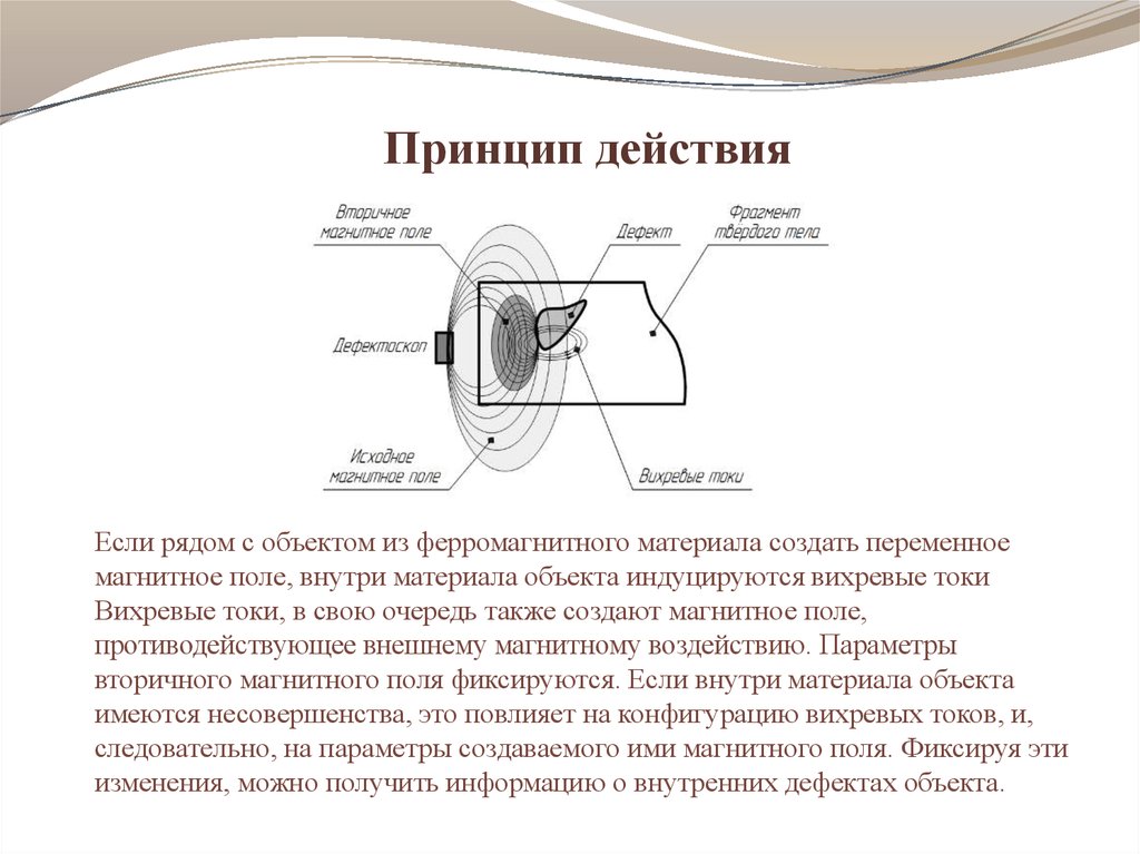 Поле дефекта. Принцип действия вихретокового дефектоскопа. Схема вихретокового дефектоскопа. Вихретоковый дефектоскоп принципиальная схема. Вихретоковый дефектоскоп принцип работы.