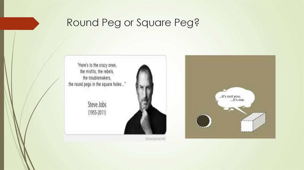 Round Peg or Square Peg?