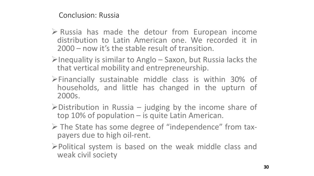 Conclusion: Russia