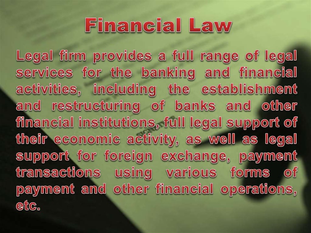 Financial Law