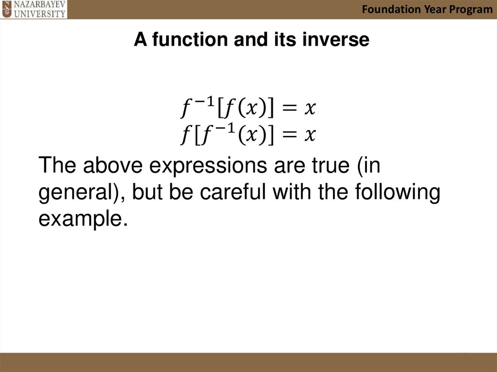 A function and its inverse