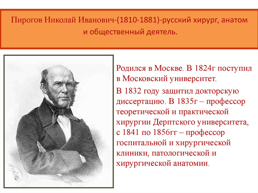 Пирогов николай сергеевич 1 больница