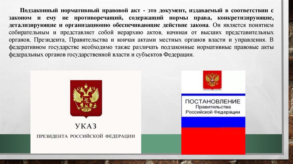 Правовые акты субъектов. Подзаконные акты субъектов РФ. Подзаконные нормативные документы. Подзаконные правовые акты субъектов Федерации. Подзаконные акты субъектов РФ примеры.