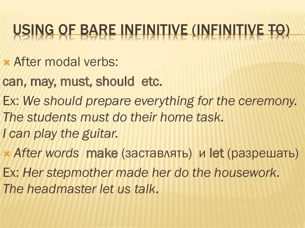 To Infinitive Ing Form Infinitive To Online Presentation 