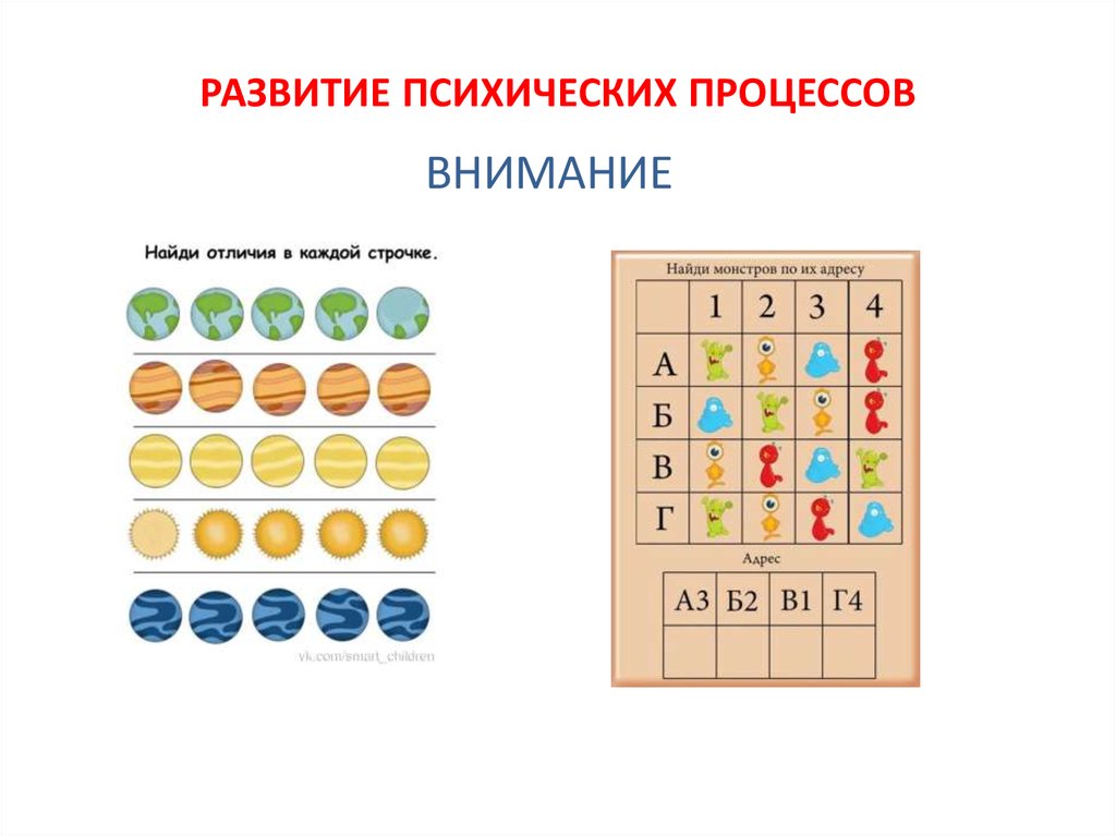 Развитие процесса внимания. Упражнения на психические процессы. Упражнения для развития психических процессов. Игры на развитие психических процессов. Игра на совершенствование психических процессов.