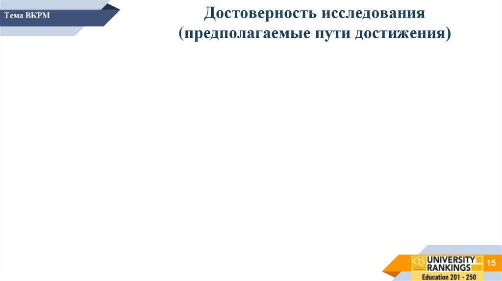 Предполагаемое исследование. Исследования – это предполагаемый конечный результат исследования.