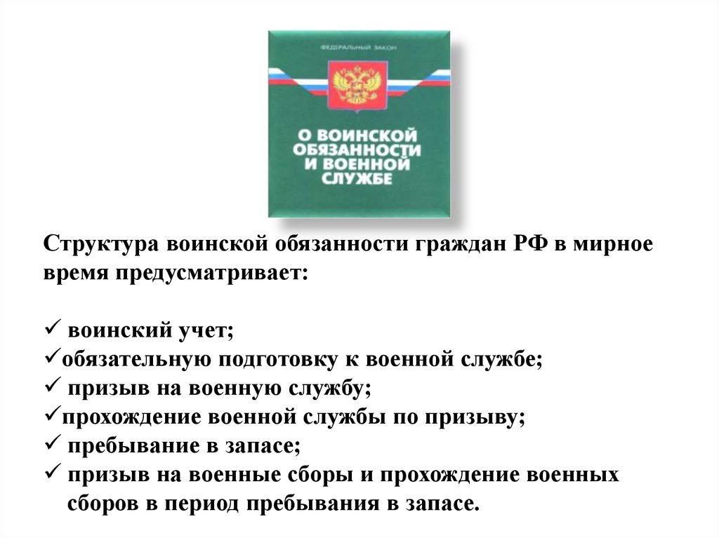 План конспект основные понятия о воинской обязанности