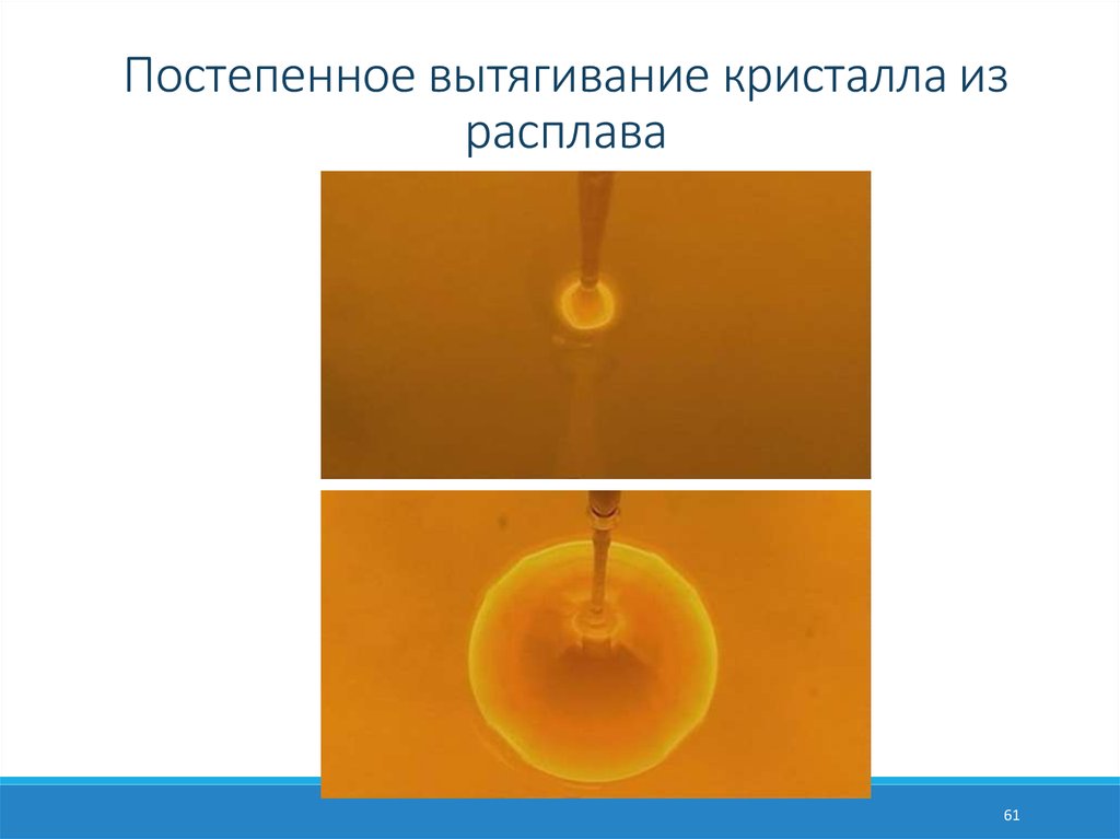 Постепенное вытягивание кристалла из расплава