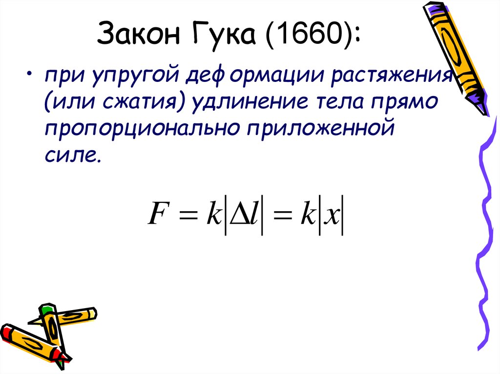 Закон гука упругость формула. Закон Гука формула. Закон Гука записывается так. Формулы по закону Гука. Расширенная формула закона Гука.