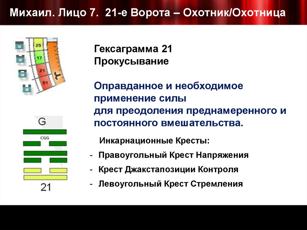 Михаил. Лицо 7. 21-е Ворота – Охотник/Охотница