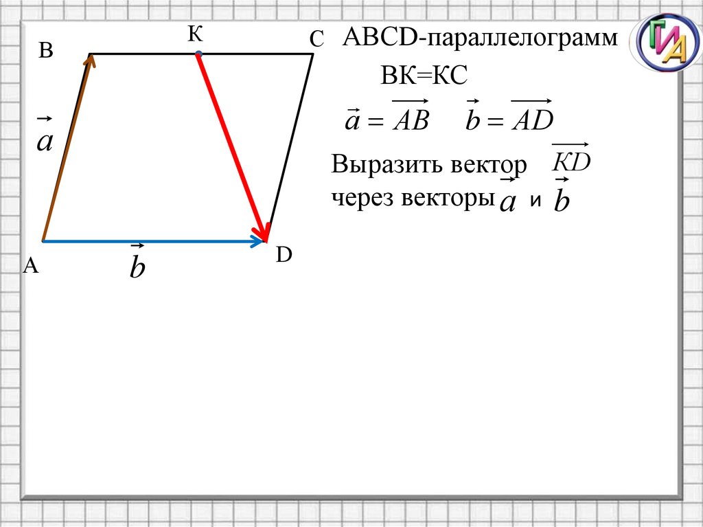 На рисунке mnke прямоугольник выразите mk через mn и me