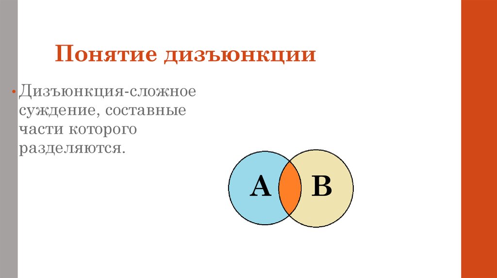 Составное высказывание дизъюнкции