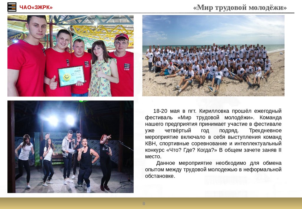 «Мир трудовой молодёжи»