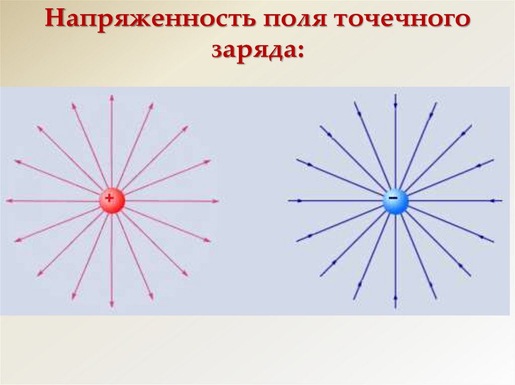 Линии поля точечного заряда