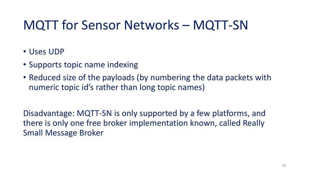 MQTT for Sensor Networks – MQTT-SN