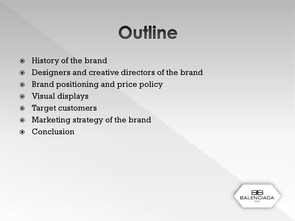 Balenciaga History of the brand  презентация онлайн