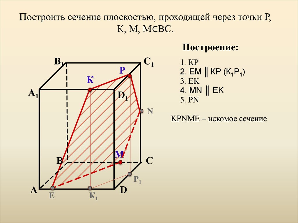 Постройте сечения проходящие через указанные точки. План построения сечения. Сечение угольного параллелепипеда. Параллелепипед и 6 угольное сечение. Как найти плоскость параллелепипеда.